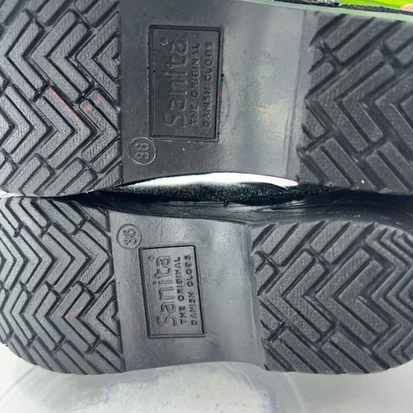 Sanita Pro Womens Clog Size 36 5 Textured Black Leather Work Nursing Shoe - Picture 13 of 14